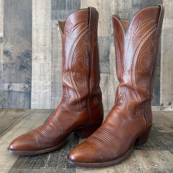 Lucchese L6616 San Antonio Vintage Western Cowboy Boots Mens 9 D - Picture 2 of 12
